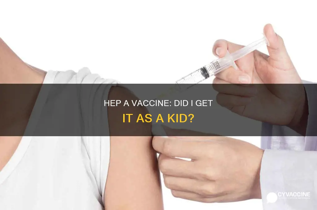 did i have a hep a vaccine as a kid