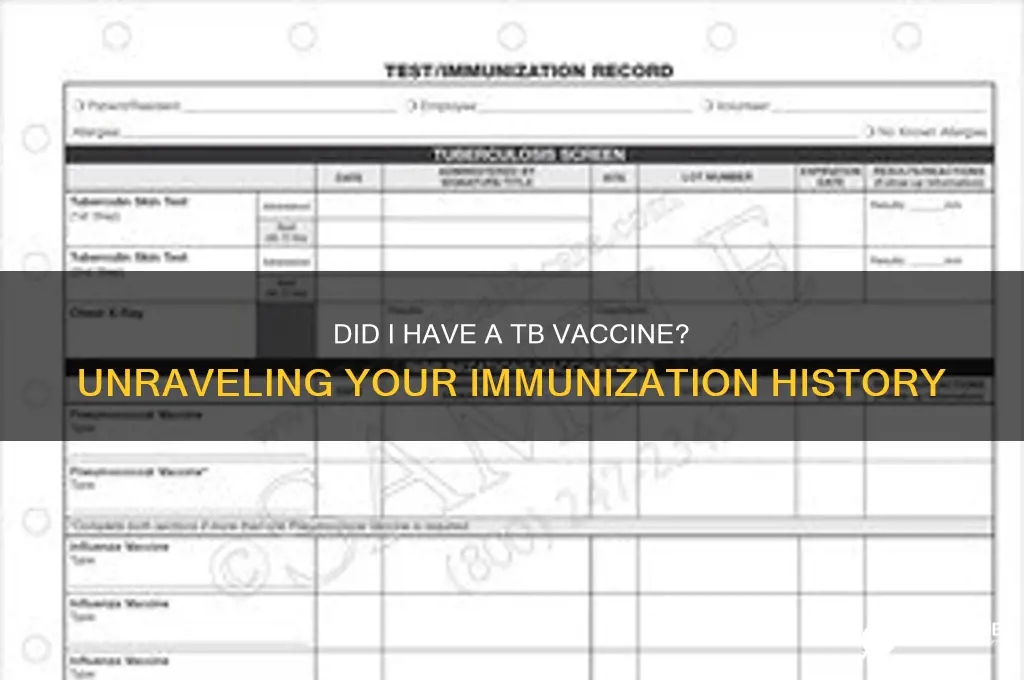 did i have a tb vaccine