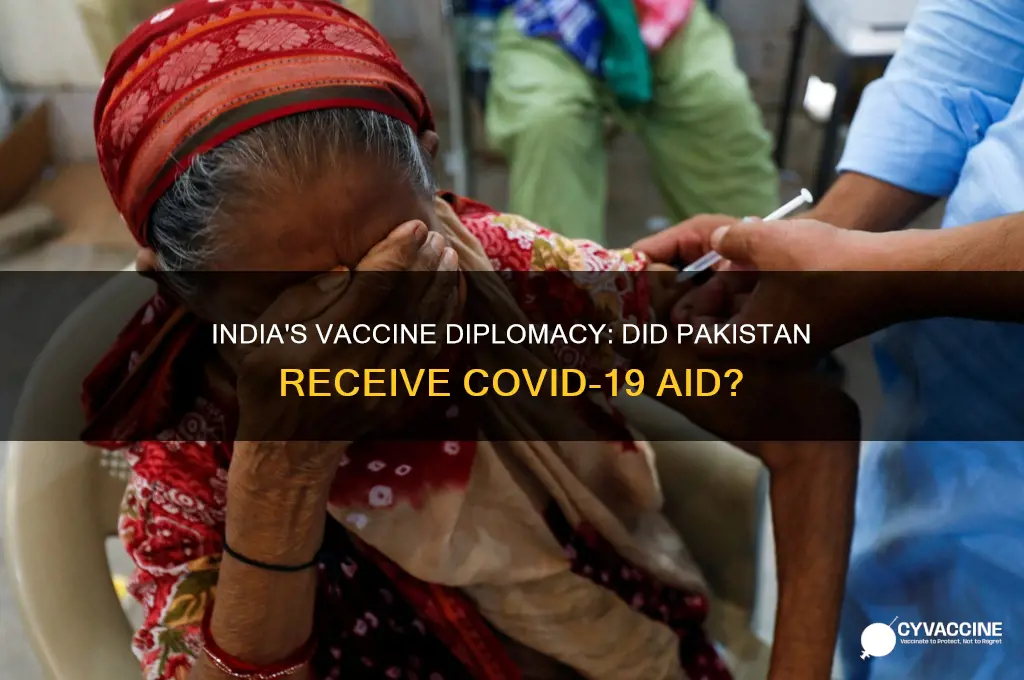 did india donated vaccines to pakistan