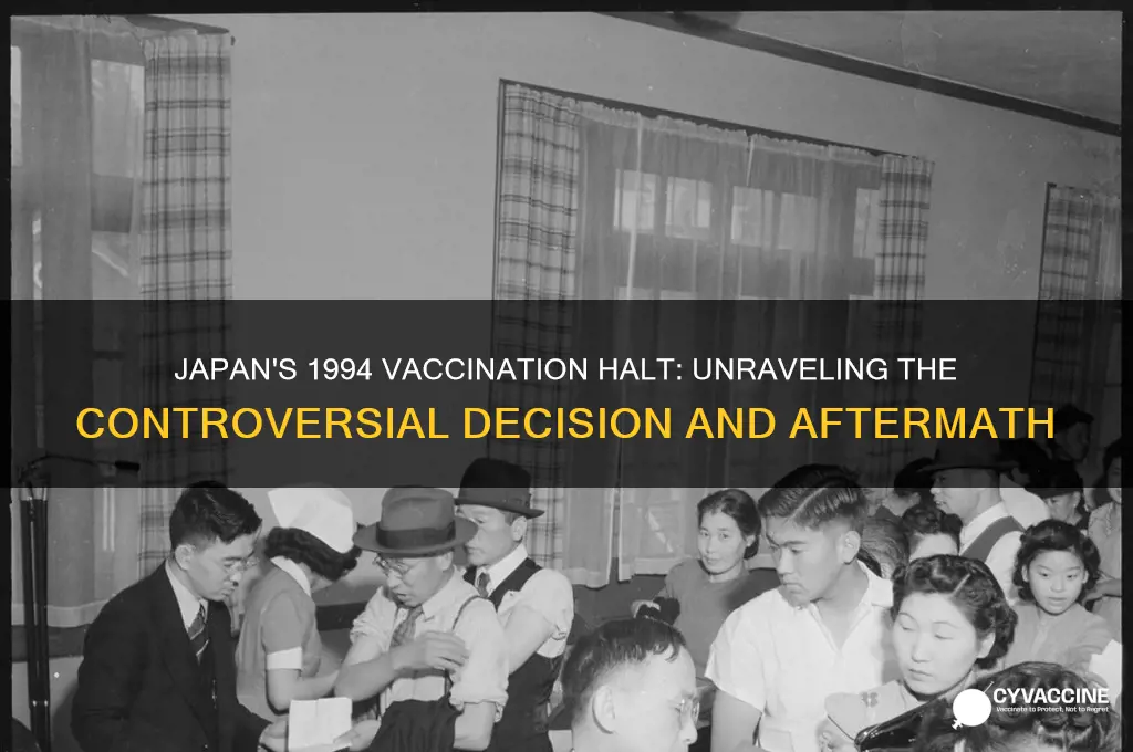 did japan cease vaccinations in 1994