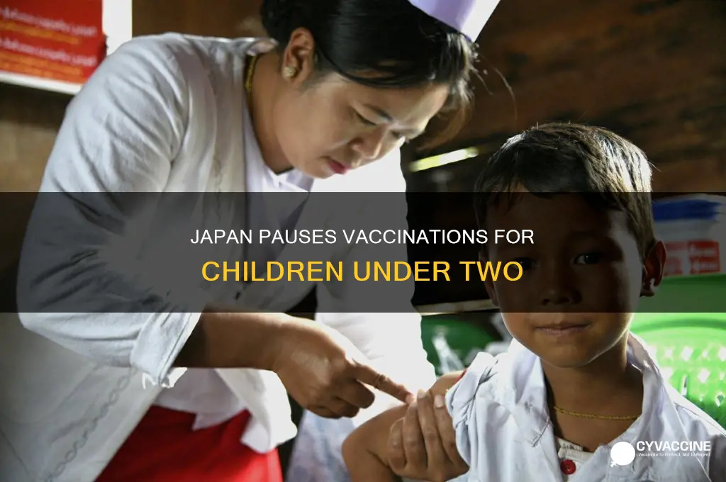 did japan cease vaccinations in children under 24 months