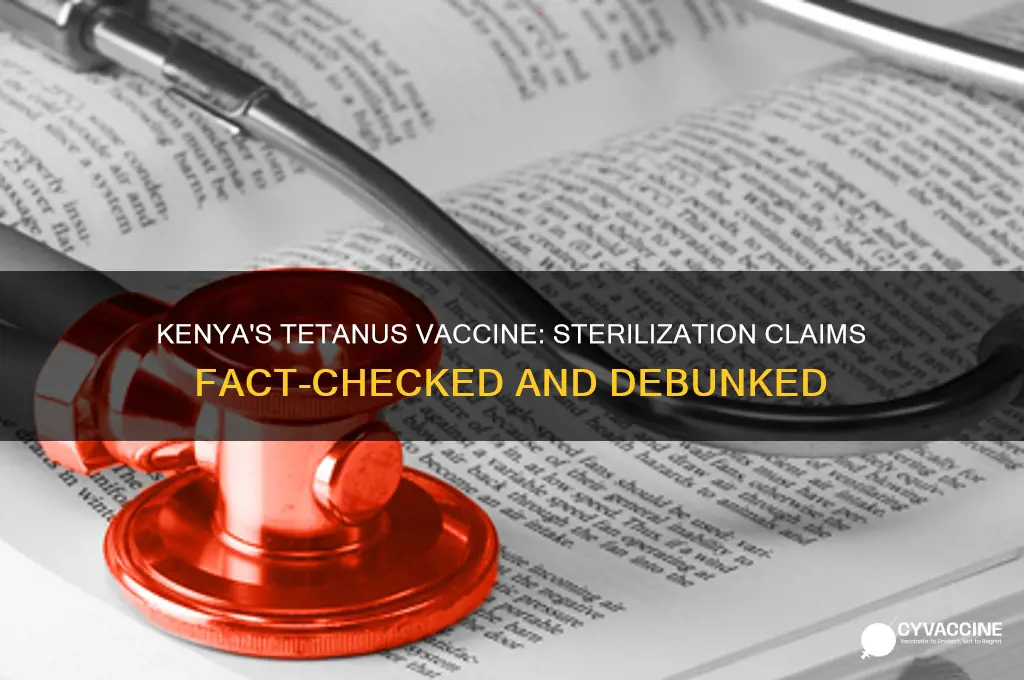 did kenya tenmtanus vaccine have sterilization