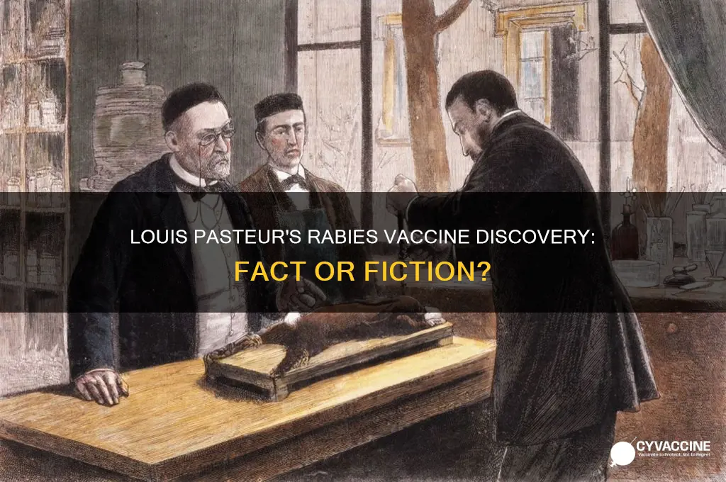 did louis pasteur discover rabies vaccine