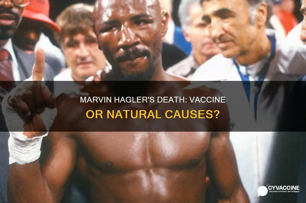 did marvin hagler die after taking the vaccine