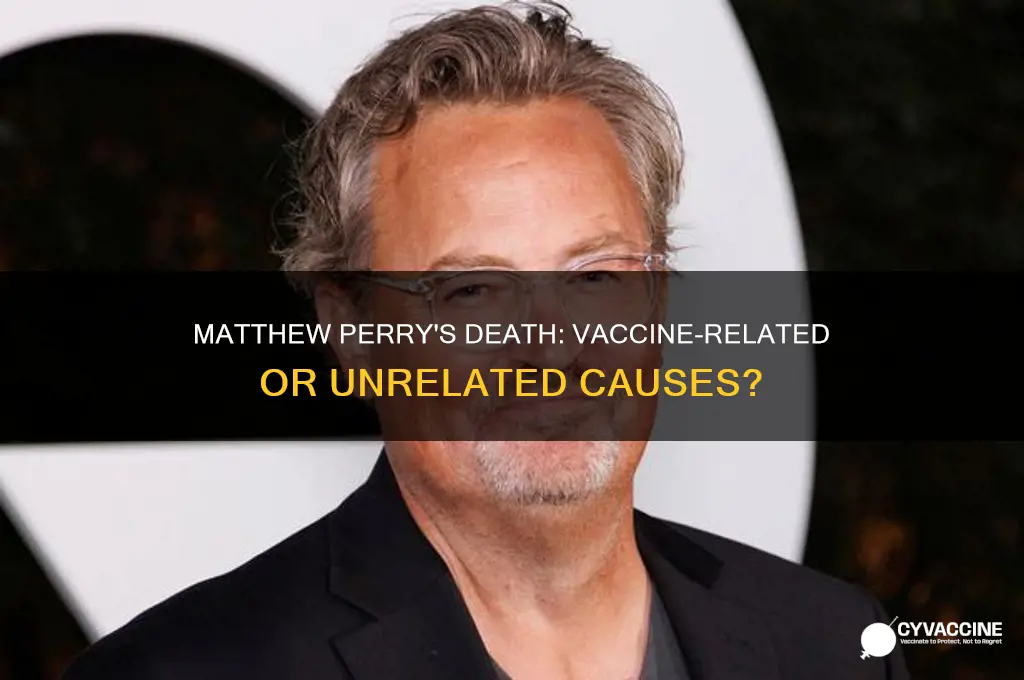 did matthew perry die from vaccine