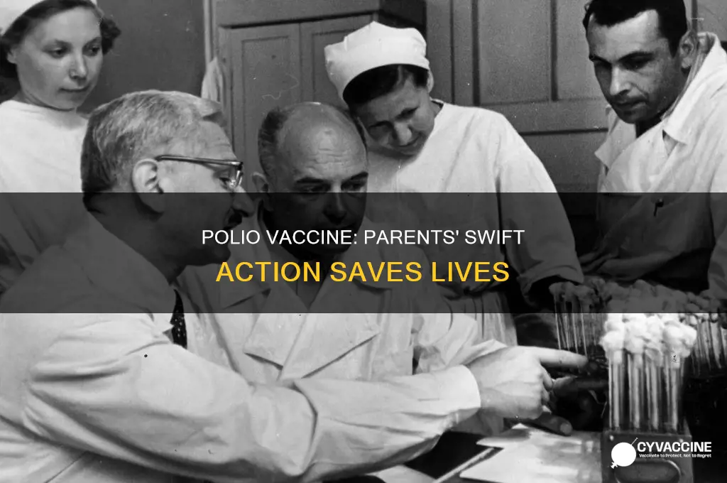 did parents rush to vaccinate against polio when vaccine developed