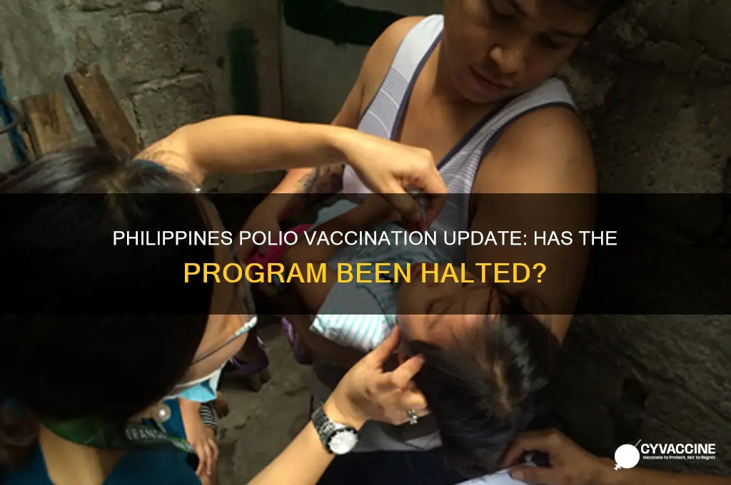 did philippines stop giving vaccines polio