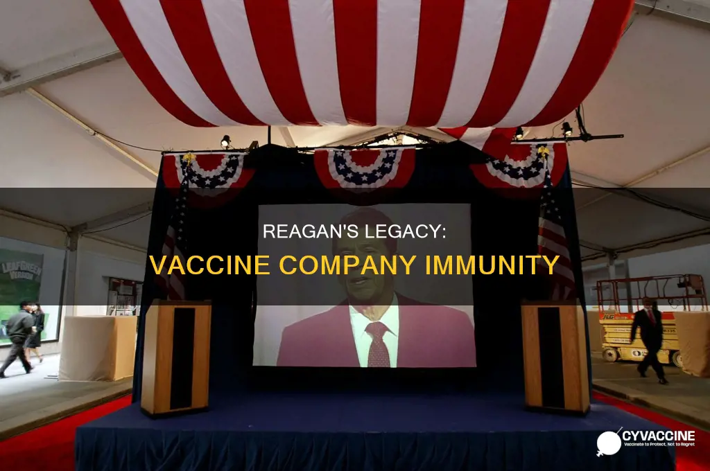 did reagan pass a law giving immunity to vaccine companies