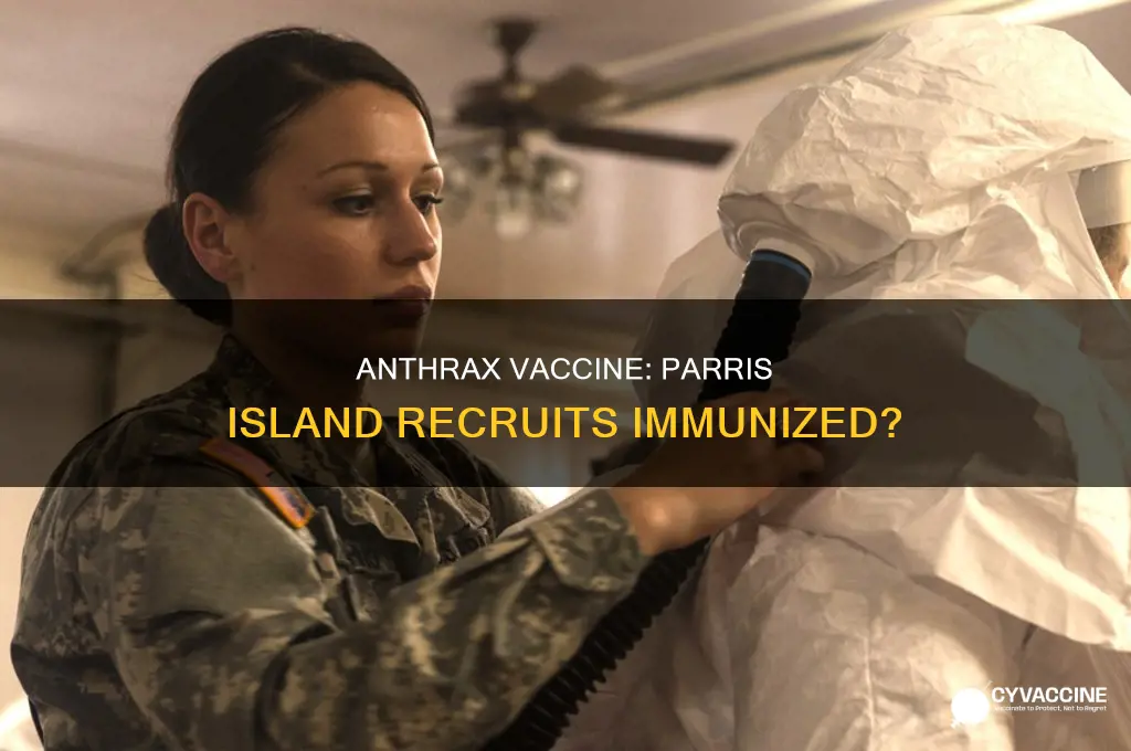 did recruits at parris island receive anthrax vaccine