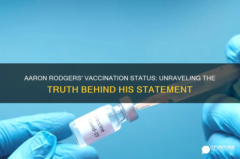 did rodgers say he was vaccinated