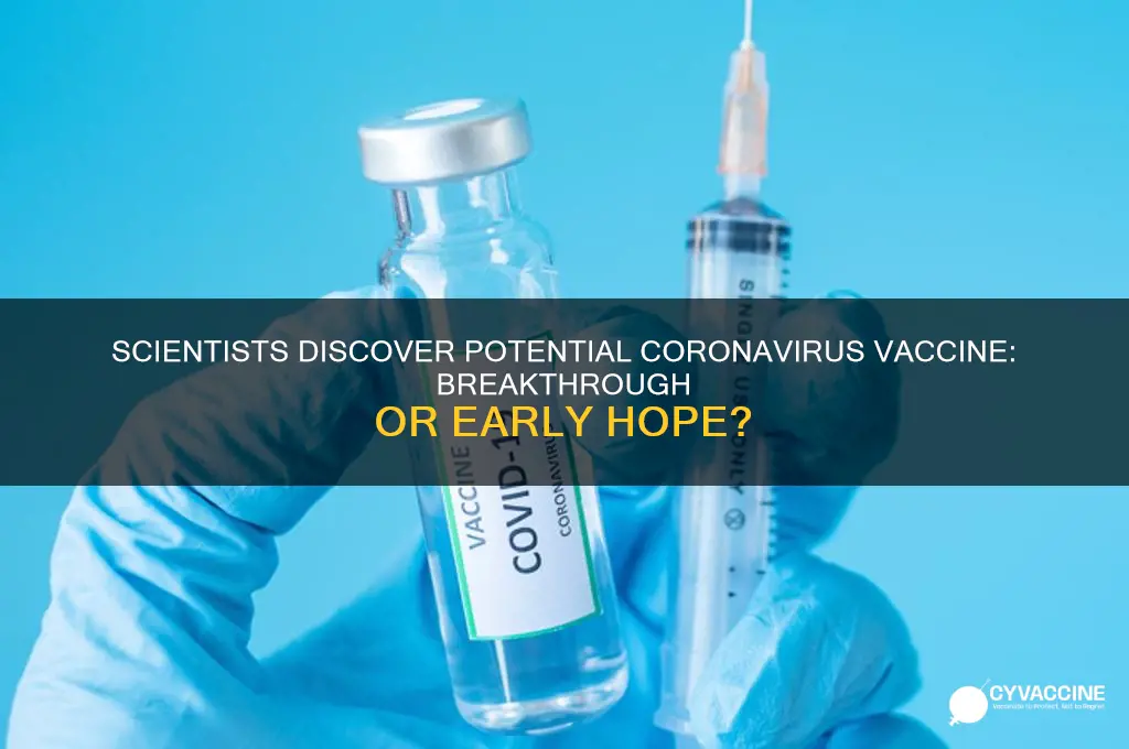 did scientists find vaccine for coronavirus
