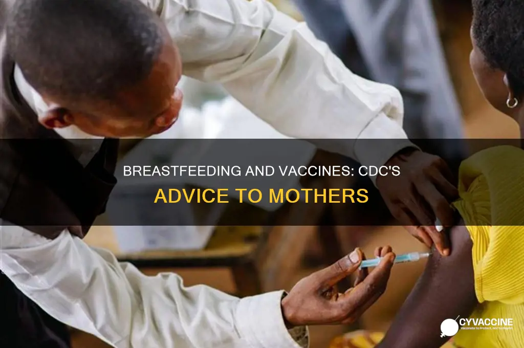 did the cdc tell women to stop breastfeeding vaccine