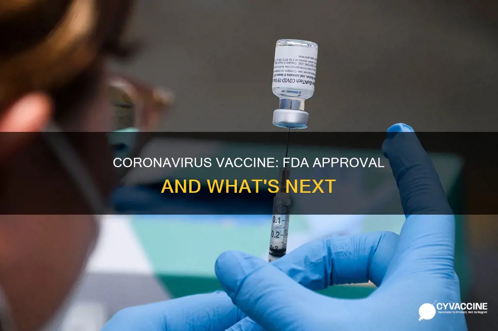 did the fda approve a vaccine for coronavirus