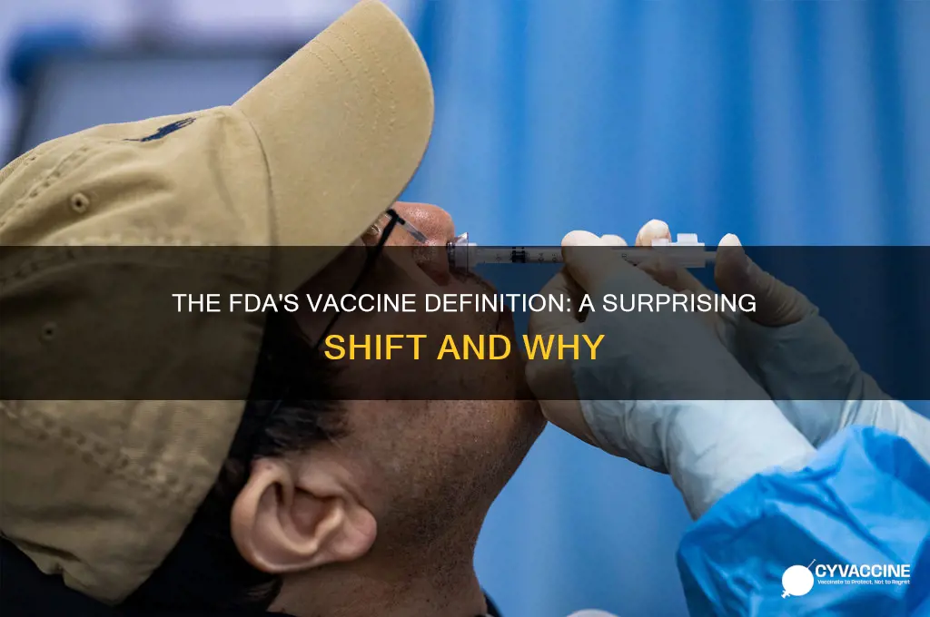 did the fda change the definition of vaccine
