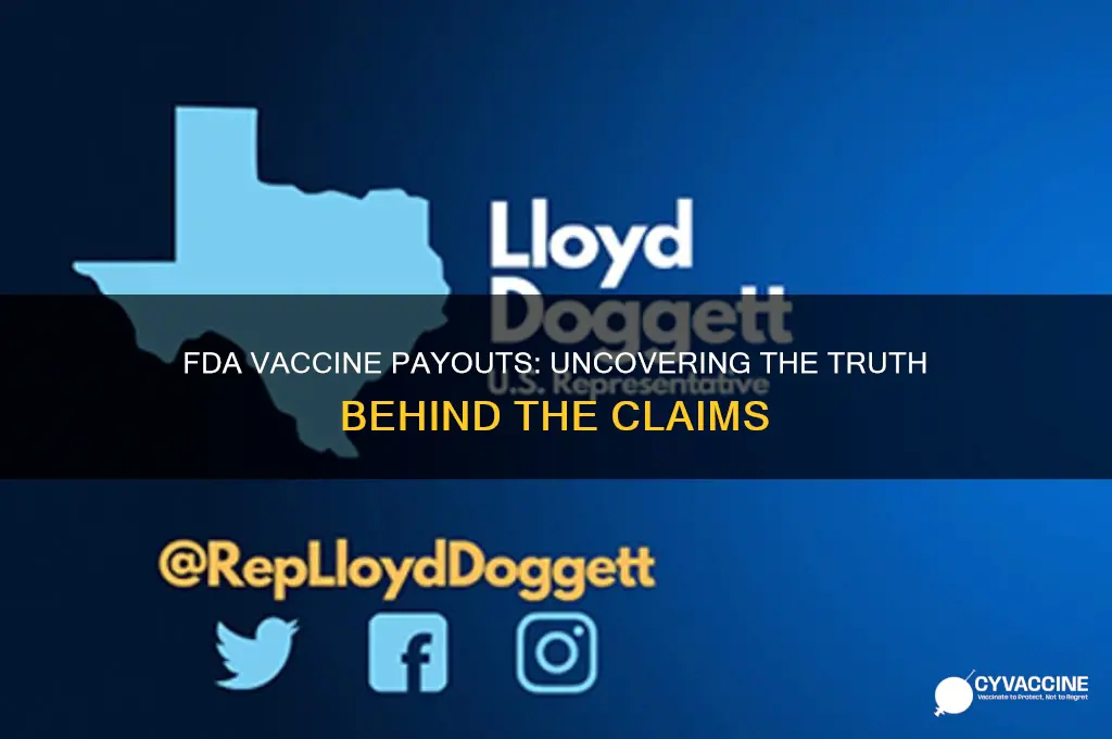 did the fda payout over vaccines
