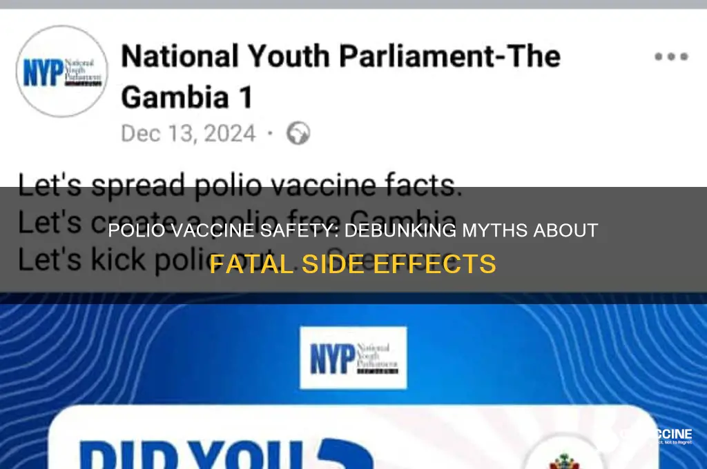 did the polio vaccine kill anyone