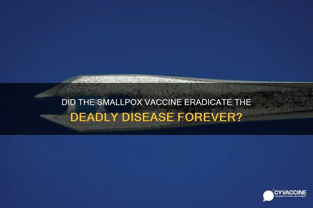 did the smallpox vaccine cure smallpox