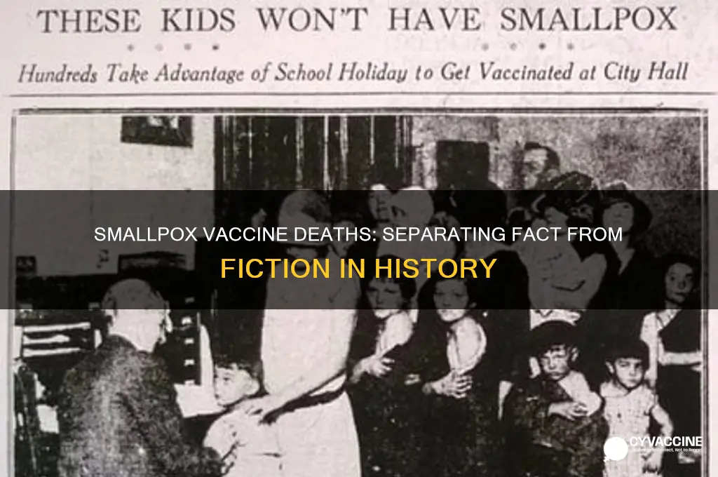 did the smallpox vaccine kill anyone