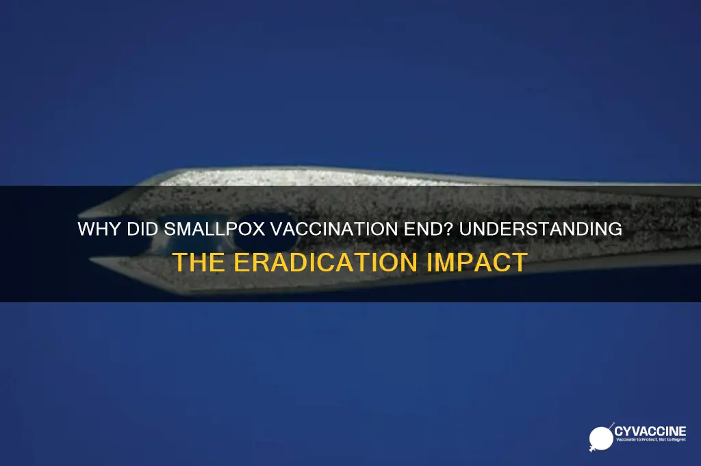 did they stop giving smallpox vaccine