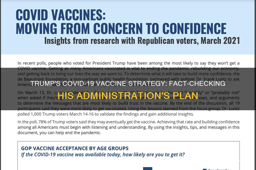 did trump have a vaccination plan
