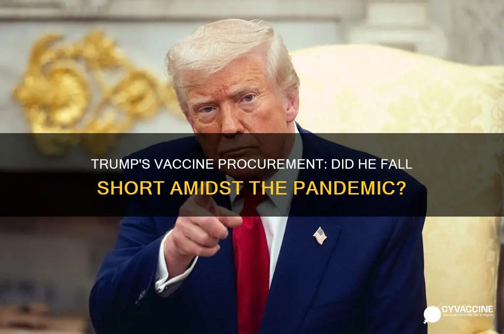 did trump not buy enough vaccine