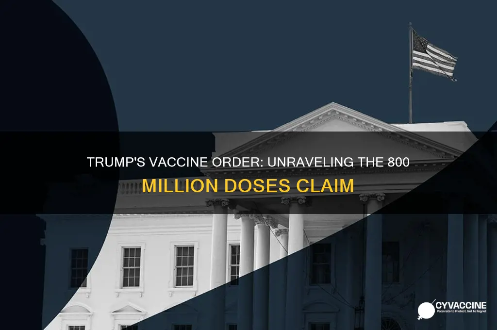 did trump order 800 million vaccines