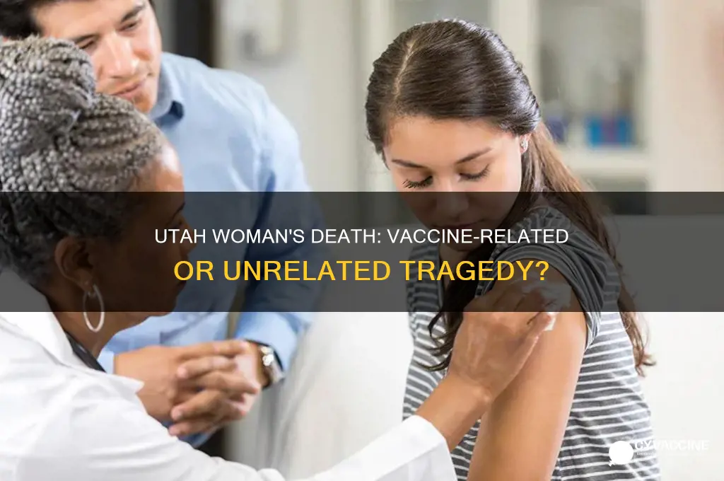 did utah woman die from vaccine