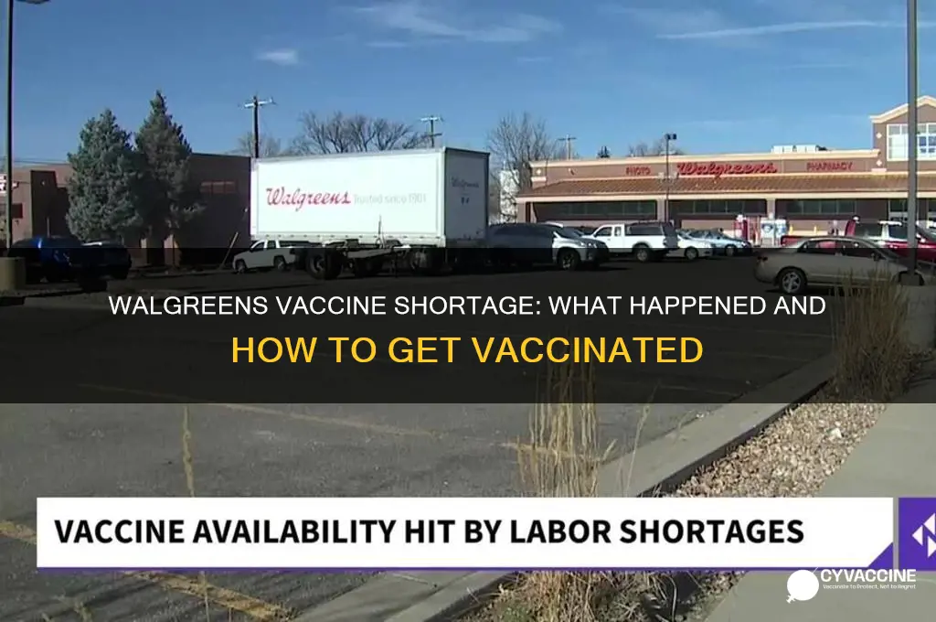 did walgreens run out of vaccine