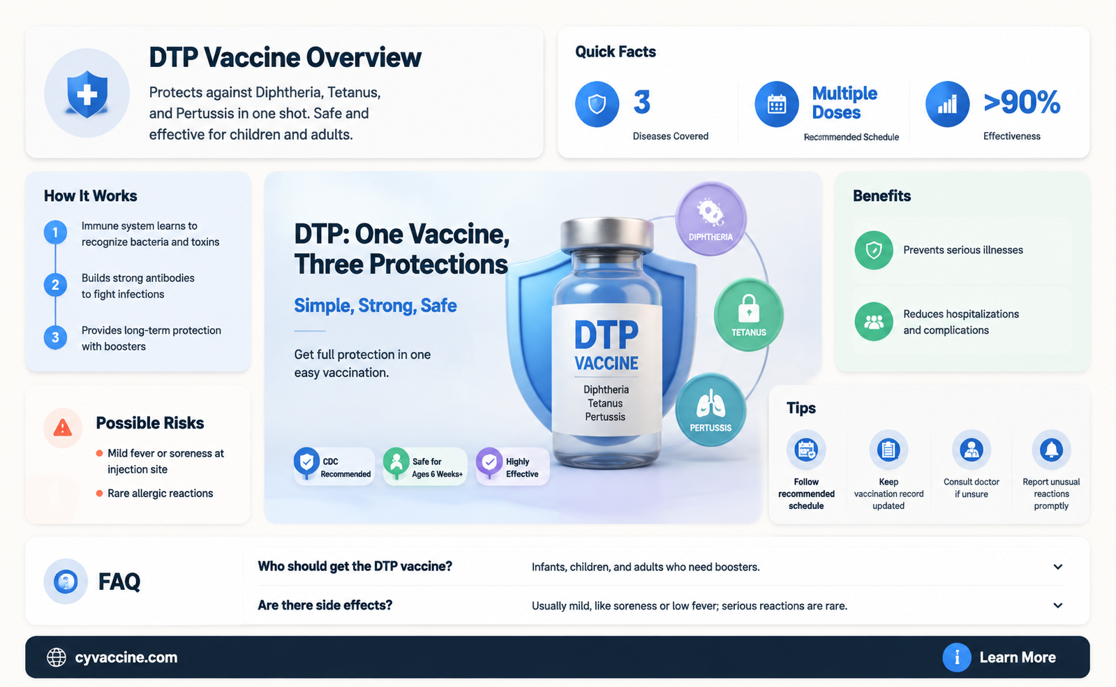 are diphtheria tetanus and pertussis the same vaccine