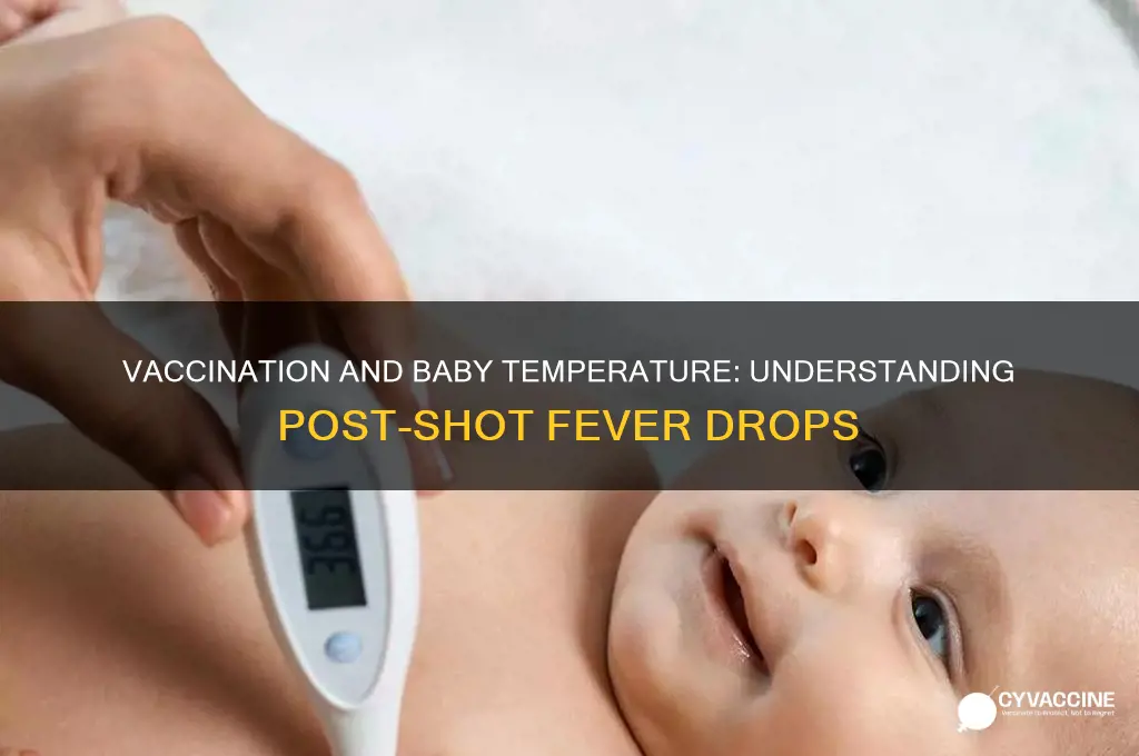 do baby temperature drop after vaccination