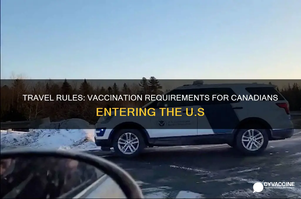 do canadians have to be vaccinated to enter the us