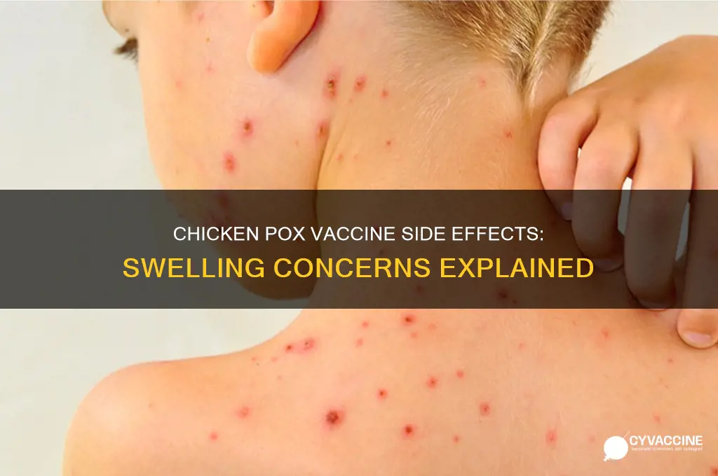 do chicken pox vaccines swell up