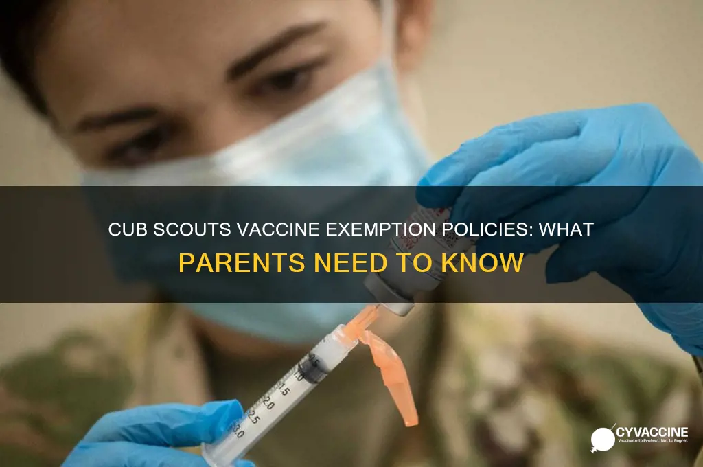 do cub scounts accept vaccine exemption