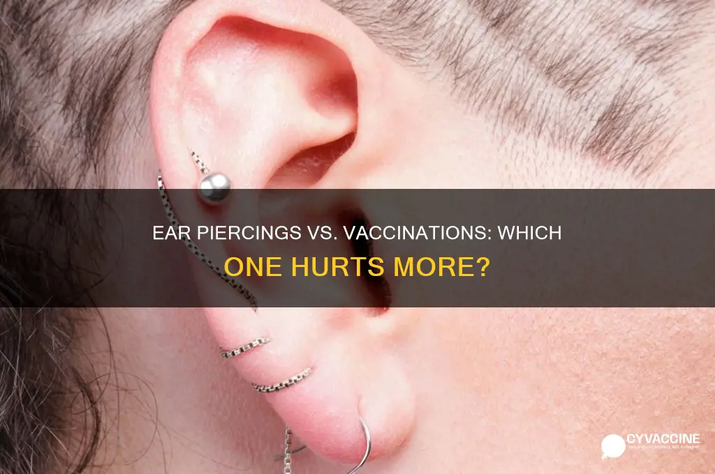 do ear piercings or vaccinations hurt