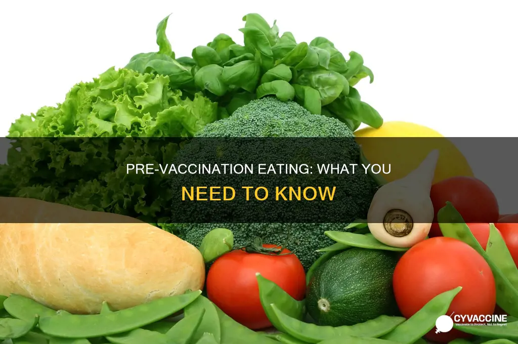do i have to eat before a vaccine