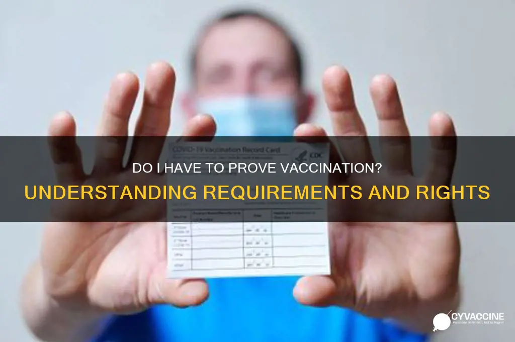 do i have to prove vaccination