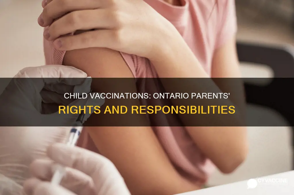 do i have to vaccinate my child in ontario