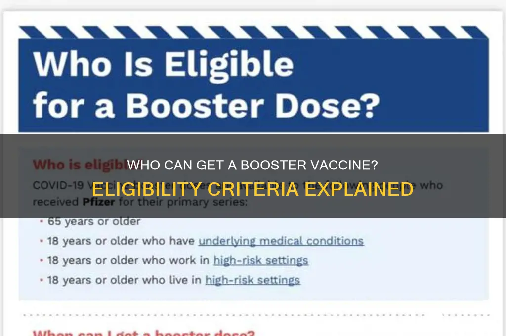 do i qualify for booster vaccine