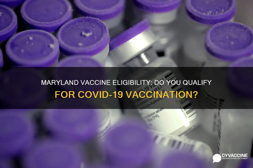do i qualify for vaccine maryland