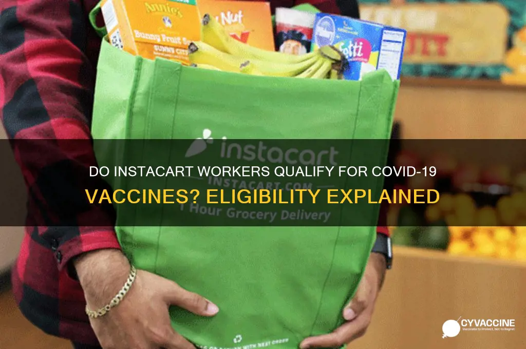 do instacart workers qualify for vaccine