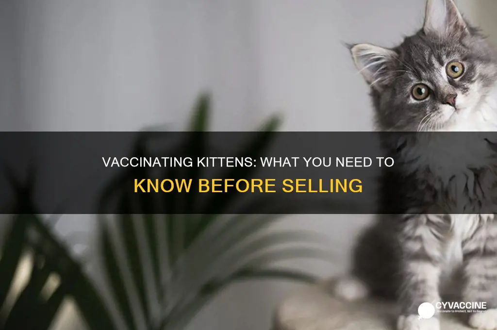 do kittens have to be vaccinated before selling
