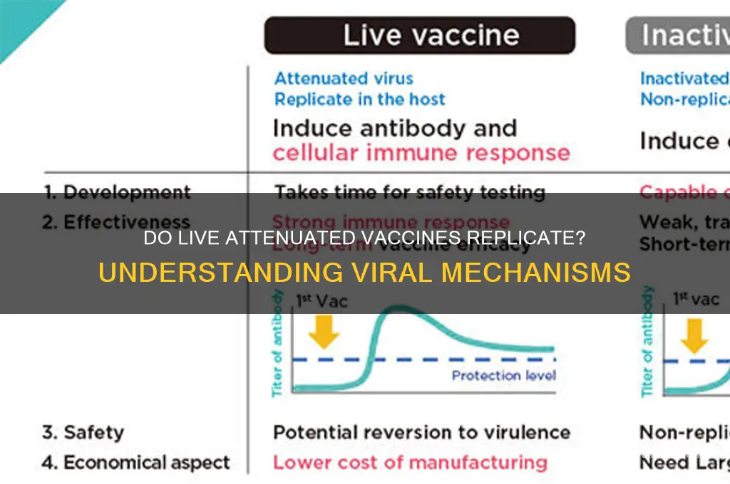 do live attenuated vaccines viruses replicate