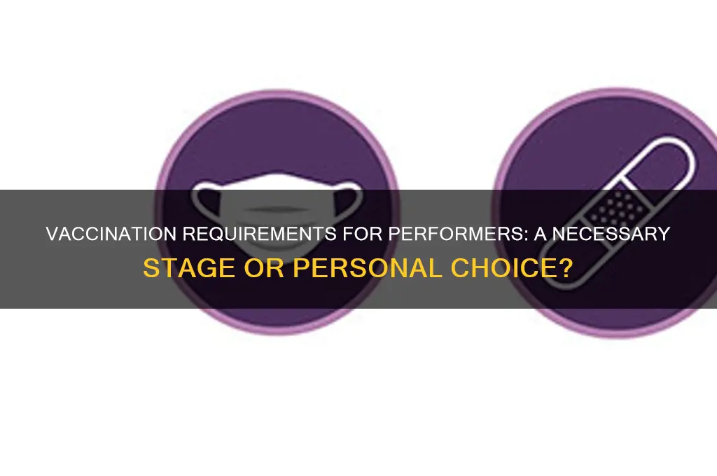 do performers have to be vaccinated