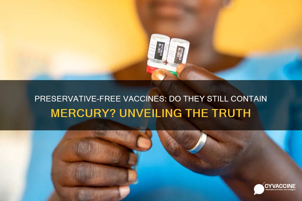 do preservative free vaccines contain mercury