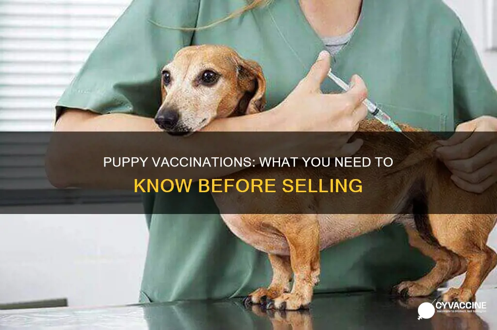 do puppies have to be vaccinated before selling uk