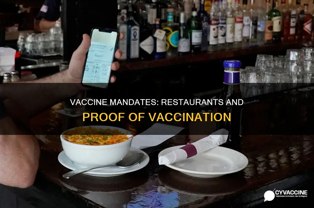 do restaurant have to ask for proof of vaccination