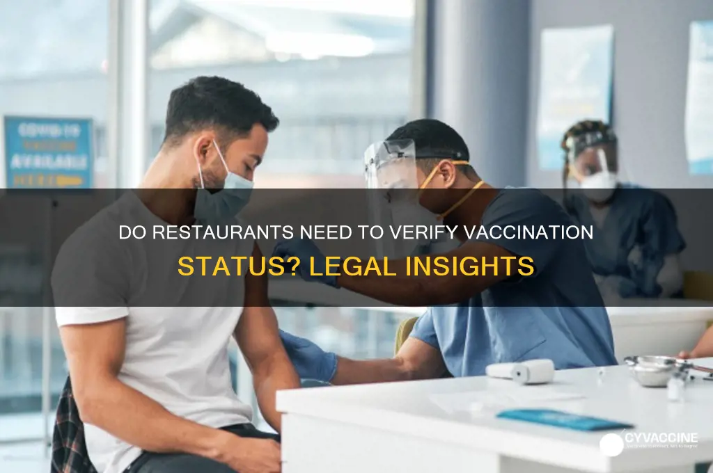 do restaurants have to check vaccinations