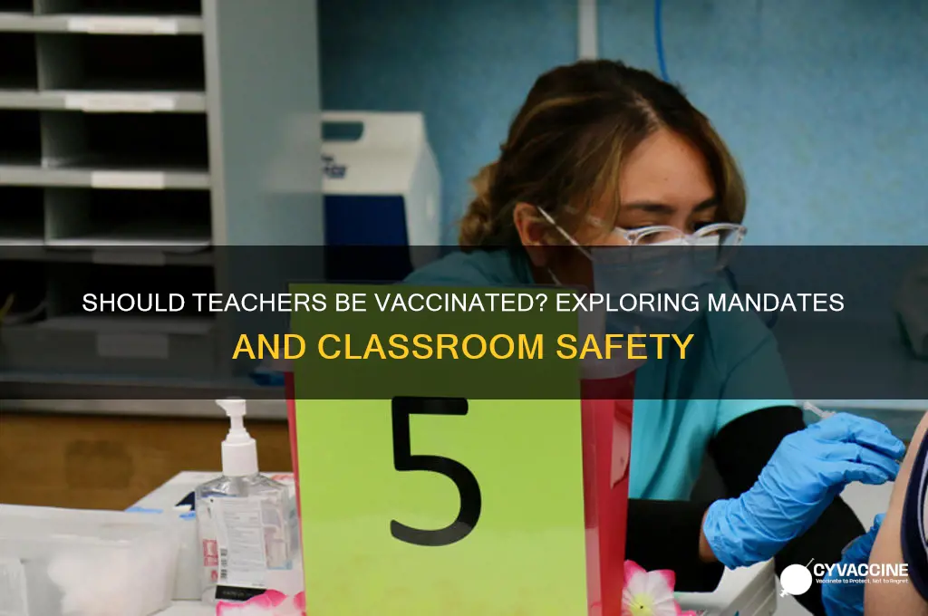 do teacher have to be vaccinated