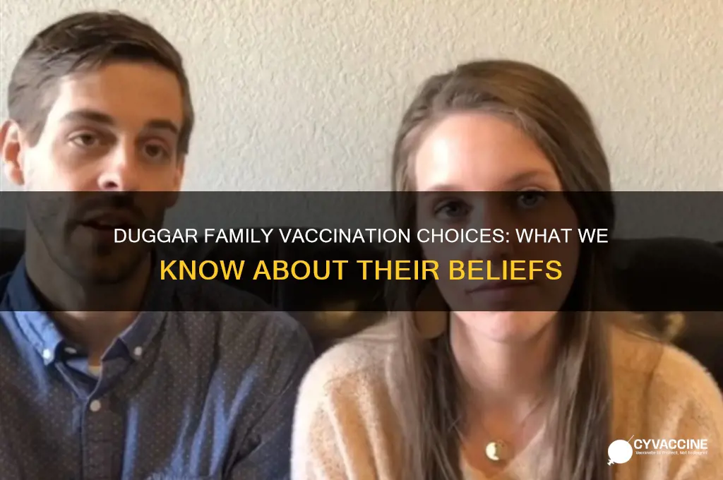 do the duggars vaccinate their children