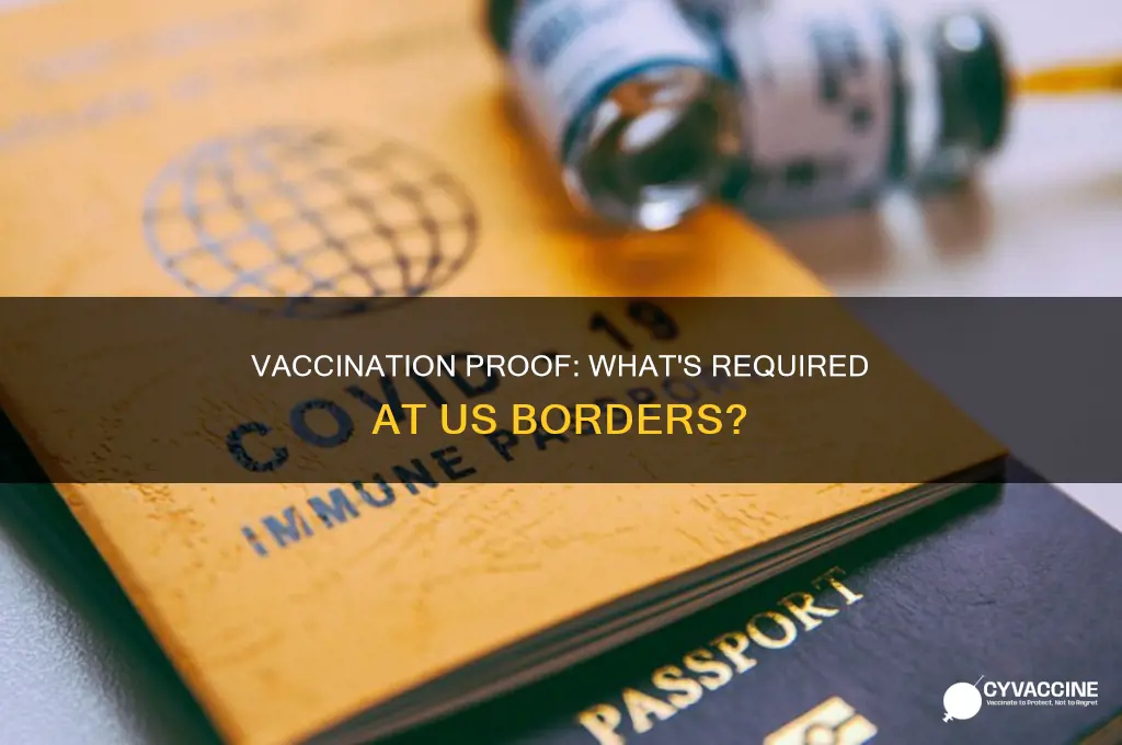 do they ask for proof of vaccination at us border